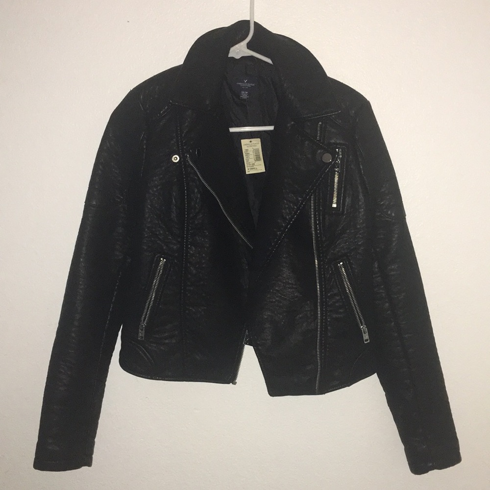 American Eagle Moto Leather Jacket XS
